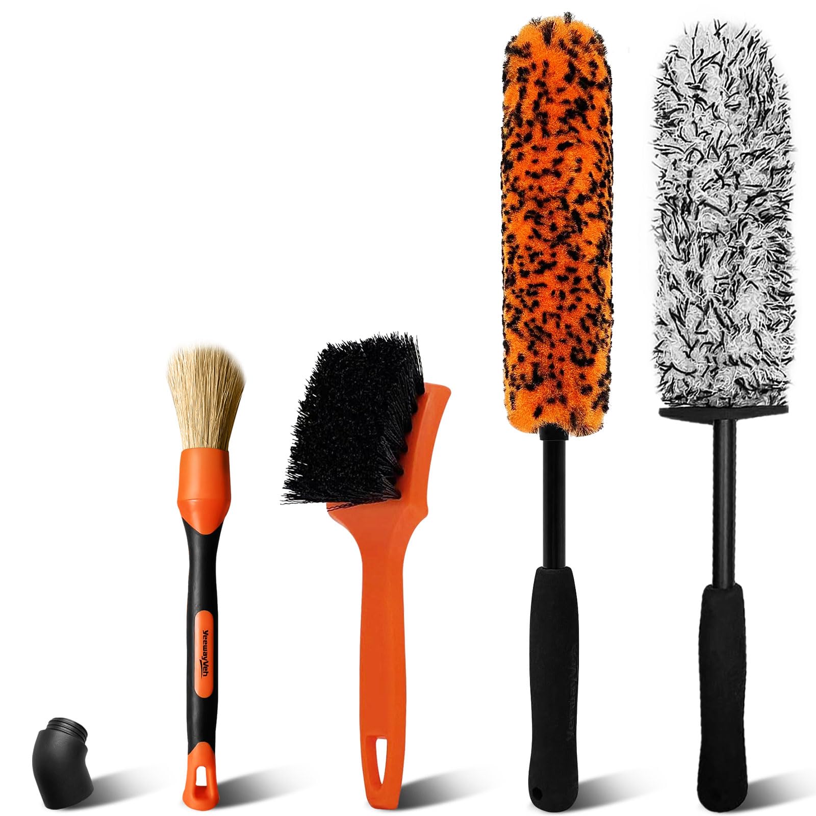 YeewayVeh bendable wheel brush reaches tight curves for a thorough clean.