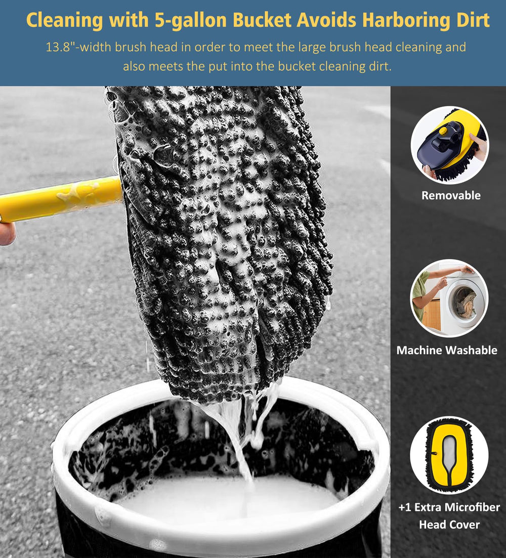 YeewayVeh chenille mop heads provide strong water absorption and gentle cleaning.