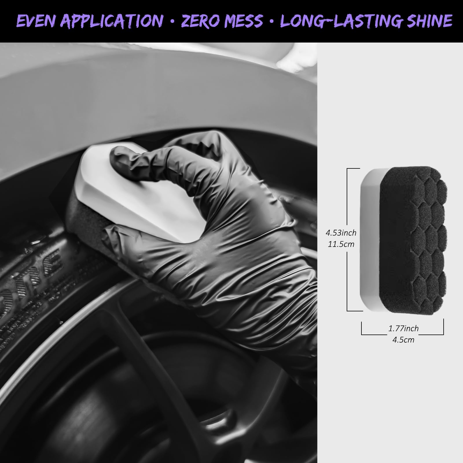 YeewayVeh tire shine applicator sponge for smooth, even application