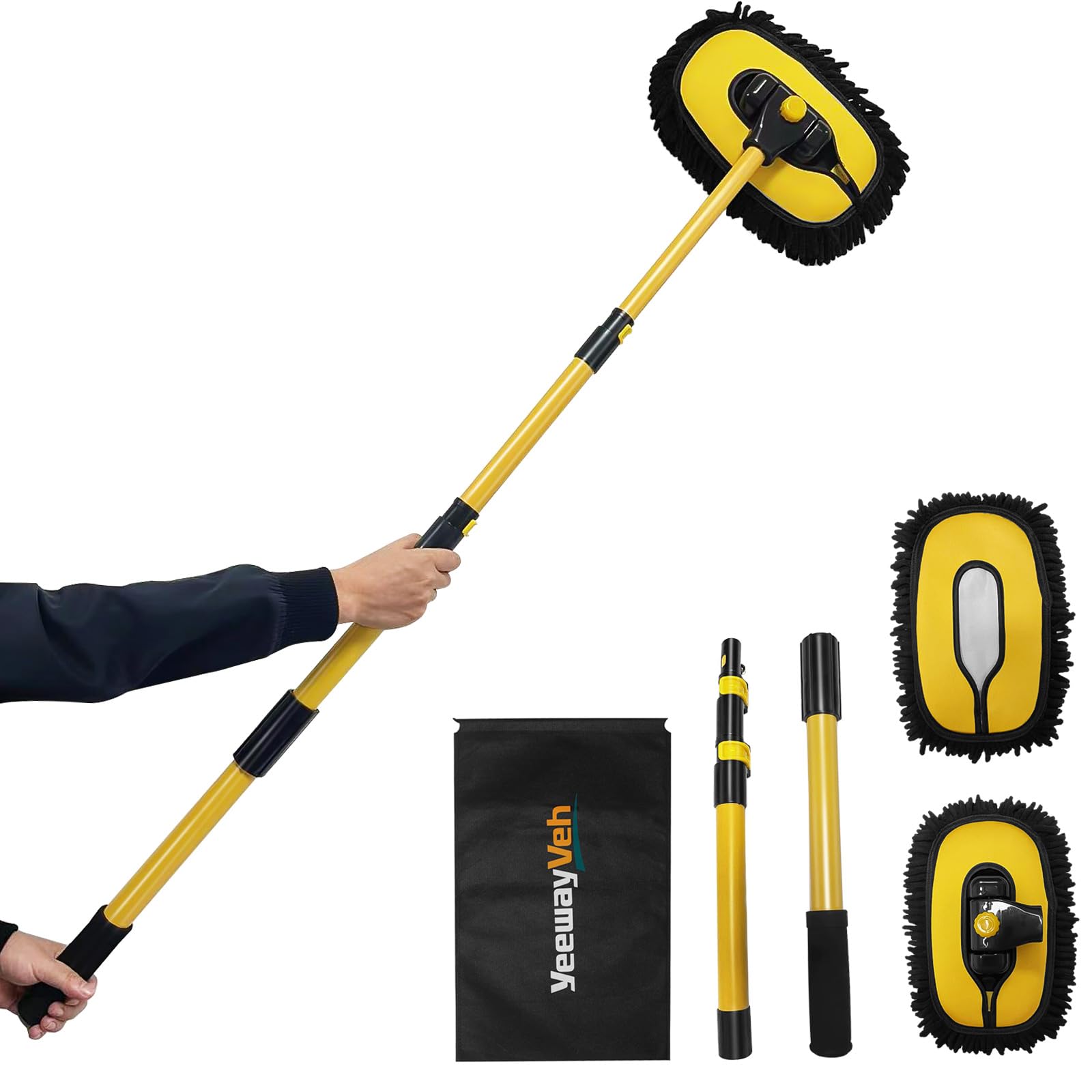 YeewayVeh extendable car wash brush with 55-inch reach for tall vehicles.