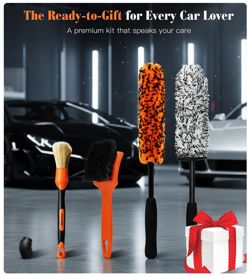 YeewayVeh orange premium wheel brush kit is a gift-ready detailing solution.