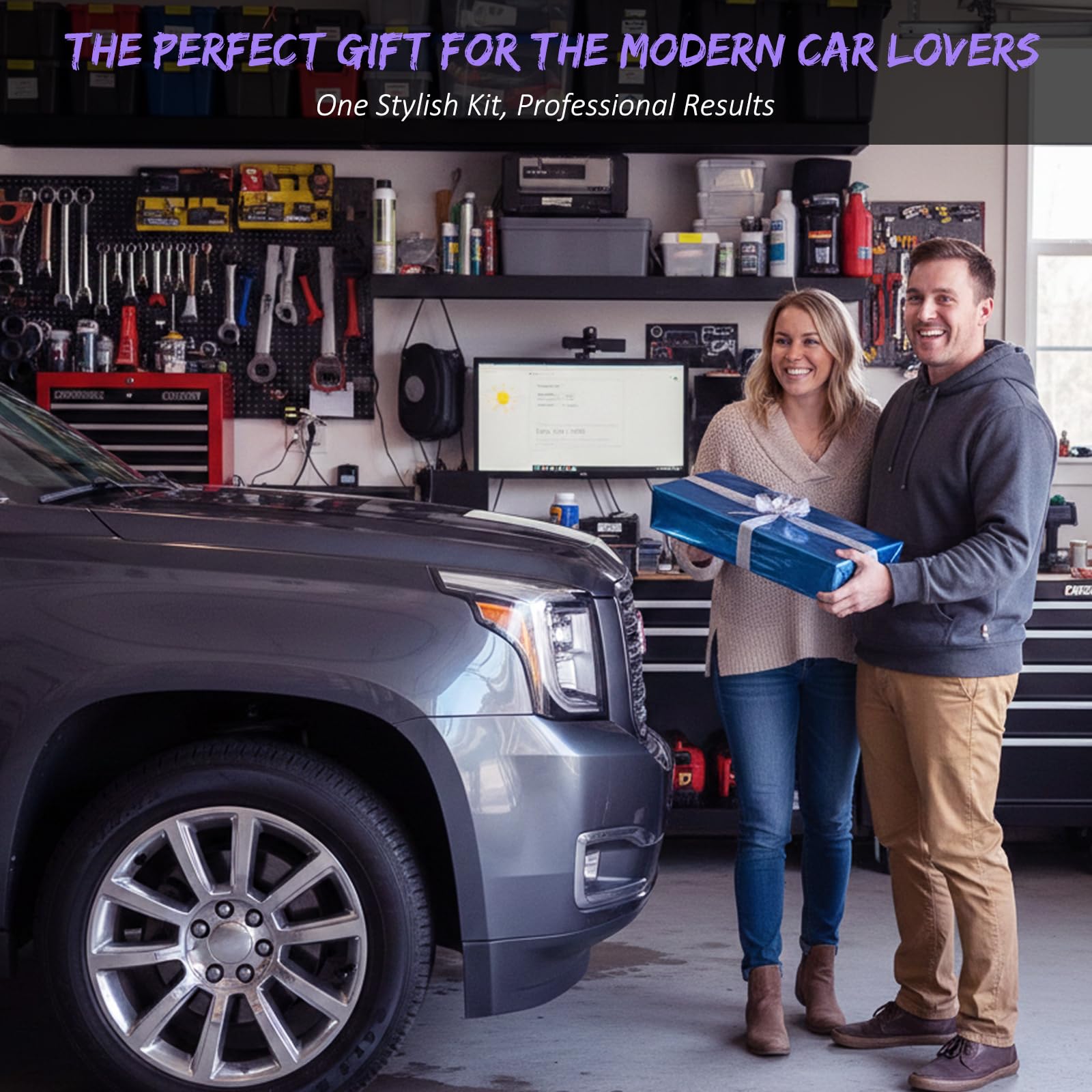 YeewayVeh purple colored detailing kit enhances car care routine
