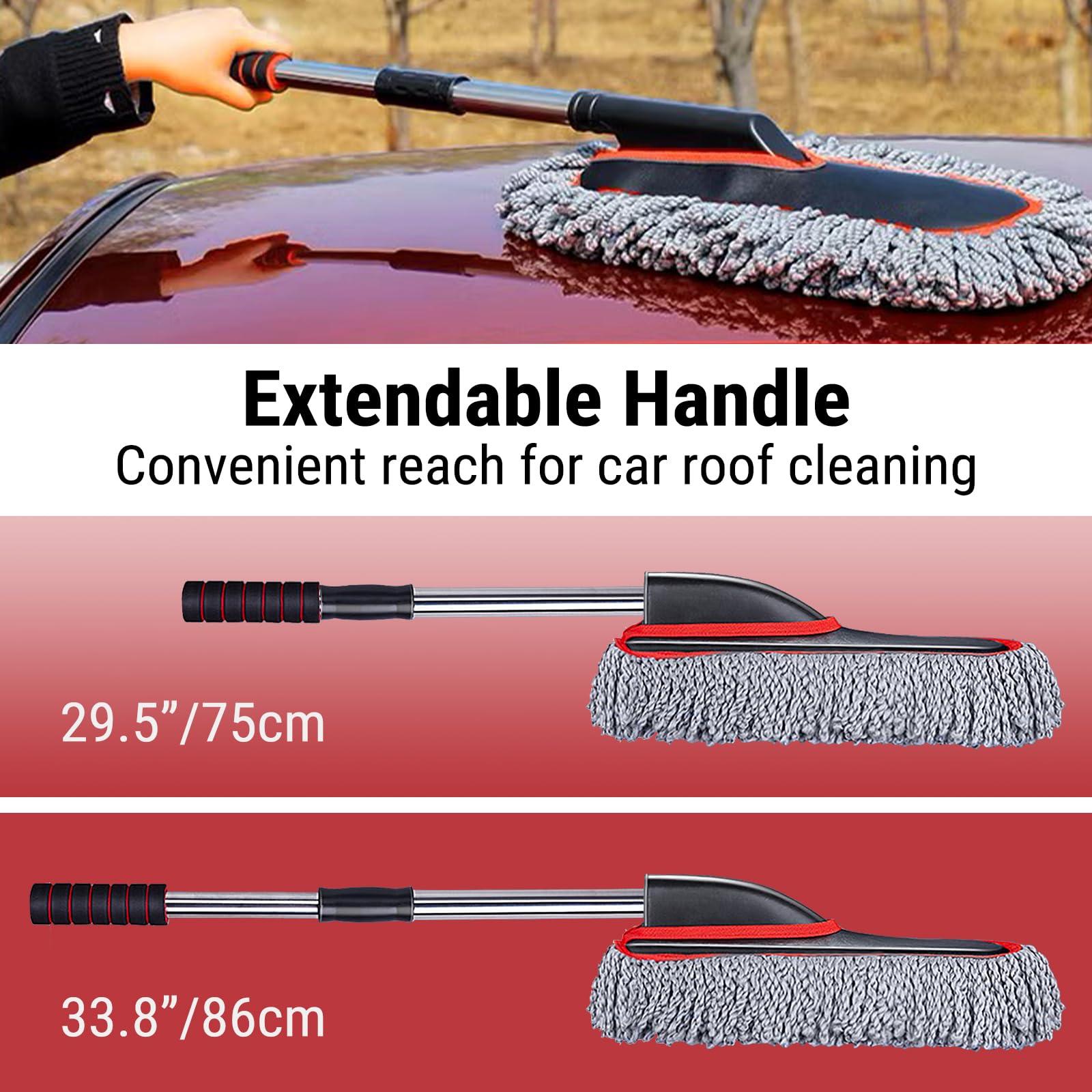 YeewayVeh soft no-scratch edges protect vehicles during cleaning.