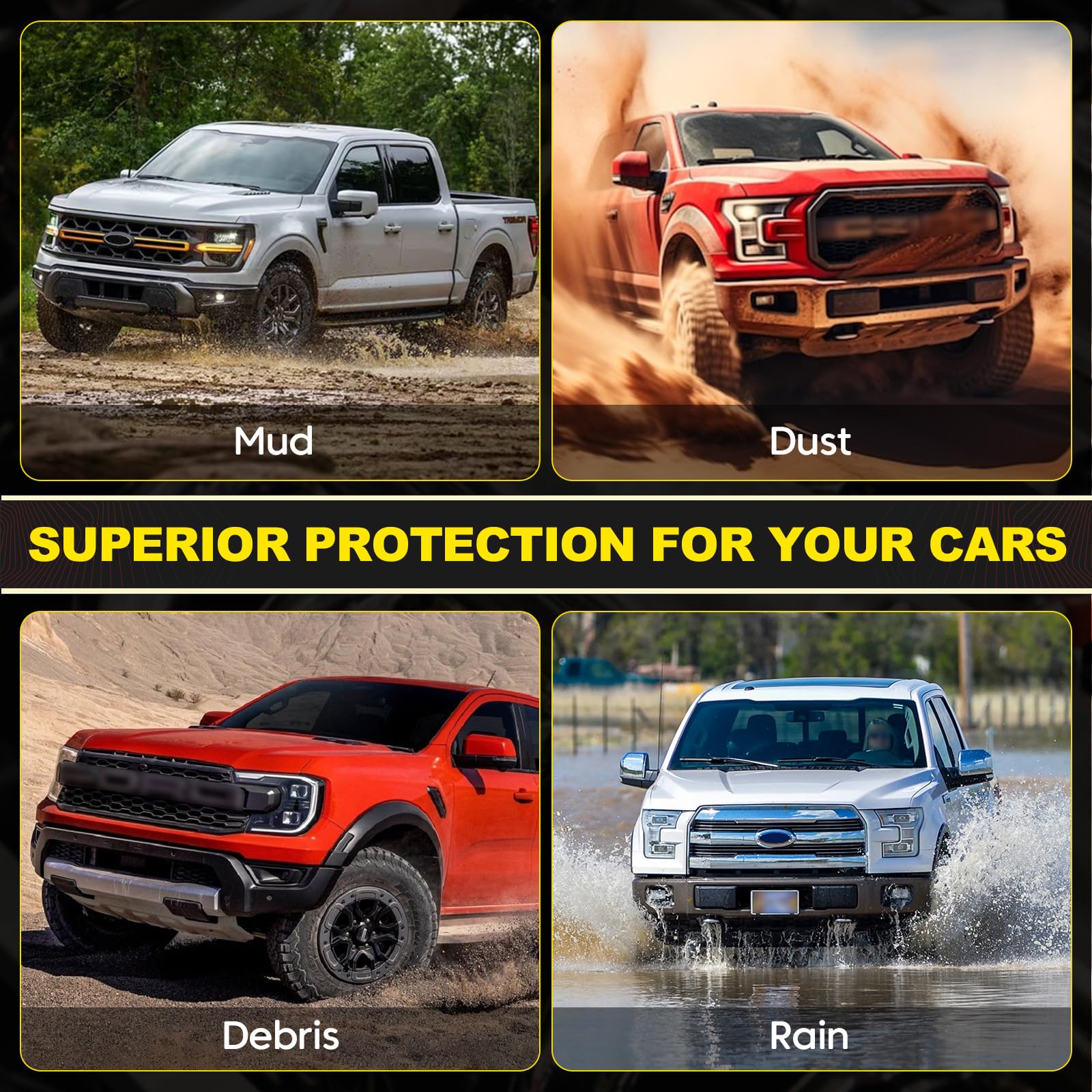 YEHERIT 1.3 mm manganese steel panel resists impact on rugged terrain.