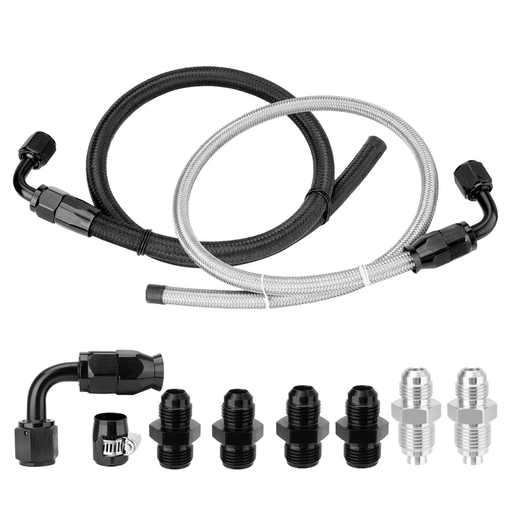 YEHERIT 25inch 6AN hose kit packaging for easy on-vehicle installation