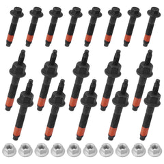 YEHERIT 5.7 exhaust manifold bolts left view, durable hardware for Dodge/Chrysler engines.
