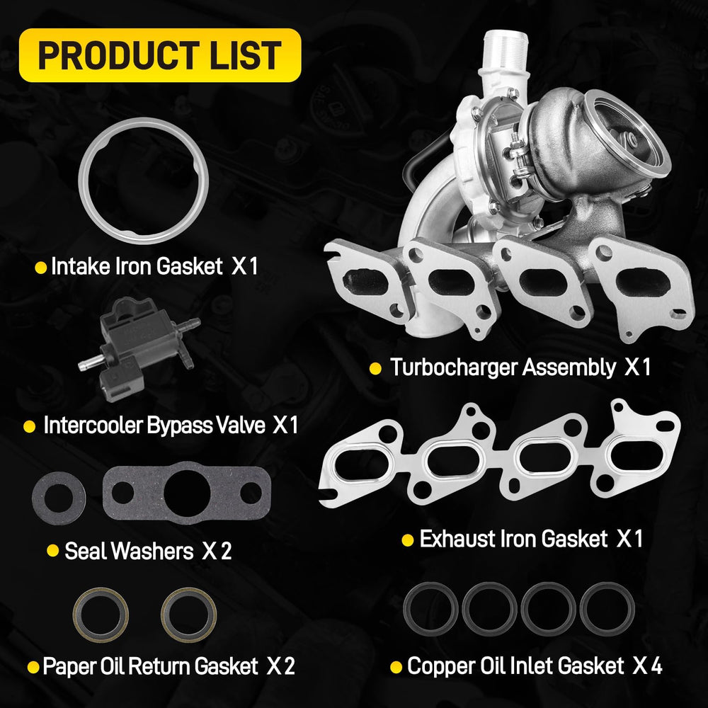 YEHERIT 667-203 oil gasket set included with turbo kit for complete replacement