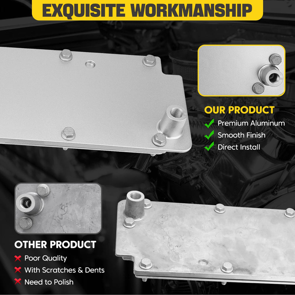 YEHERIT aluminum valley cover plate is lightweight yet sturdy for high-load engines.