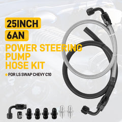 YEHERIT black nylon braided hose for durable steering connections