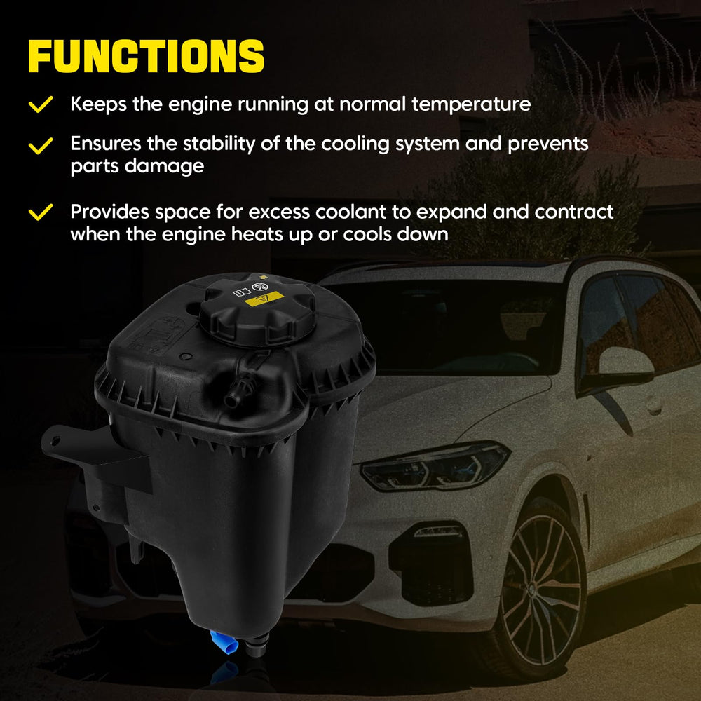 YEHERIT automotive expansion tank stores coolant and relieves engine pressure.