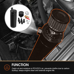 YEHERIT breather filter installed reduces moisture in crankcase gasses.