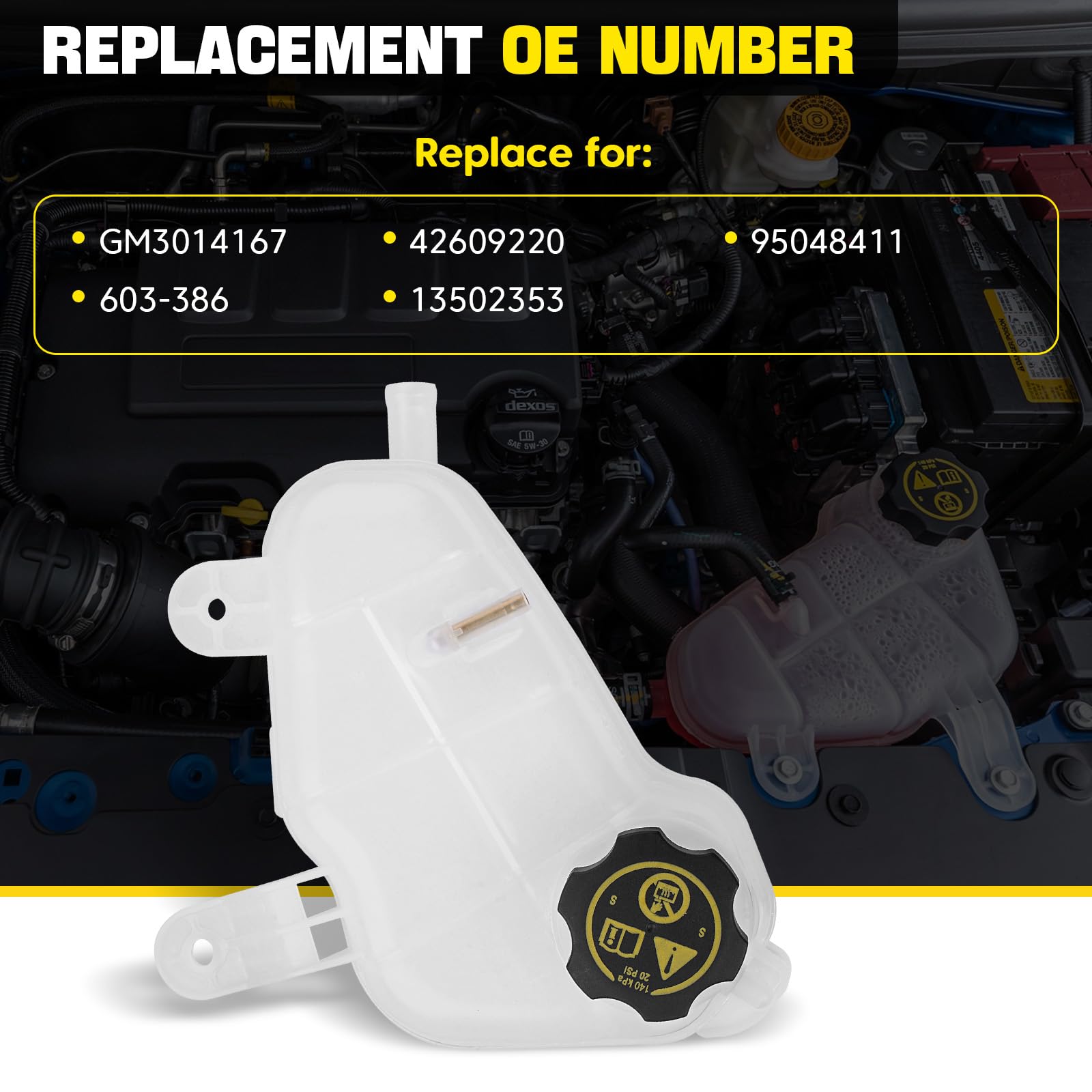 YEHERIT Chevy Sonic 2012 2020 fitment reservoir demonstrates compatibility