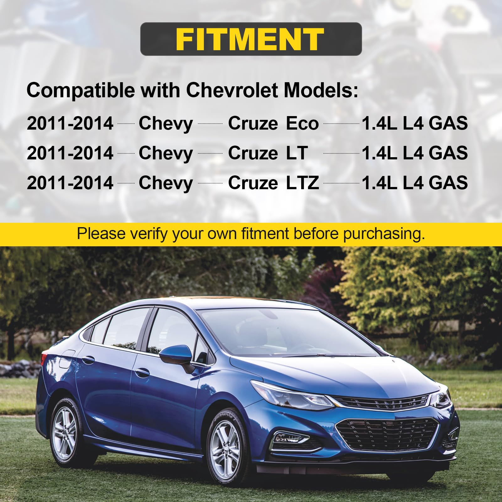 YEHERIT coolant bypass hose component shown for Cruze maintenance