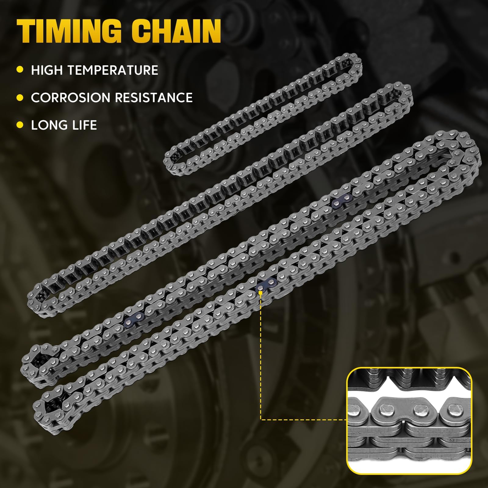 YEHERIT EA888 oil pump chain integrated with timing system for coordinated flow.