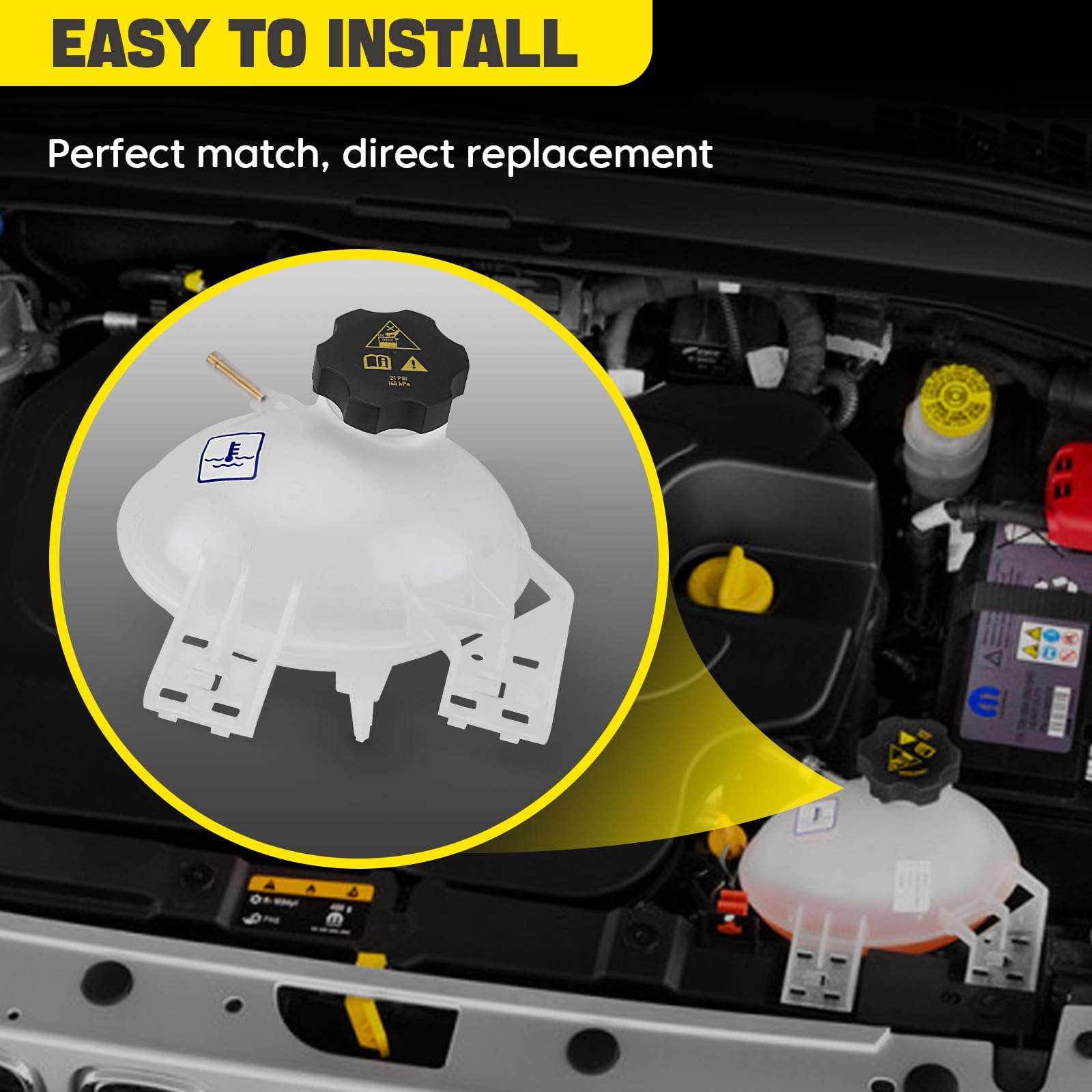 YEHERIT easy-to-install reservoir, no modifications required for secure leak-free fit