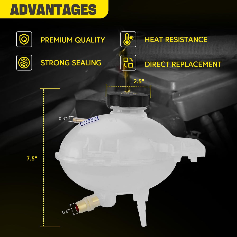 YEHERIT efficient overflow management tank helps prevent coolant loss during peak engine conditions