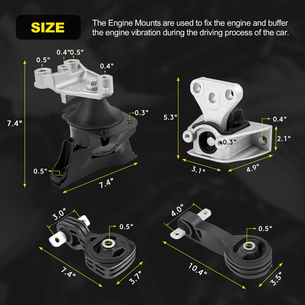 YEHERIT Honda Civic 1.8L engine mount compatible with automatic transmission