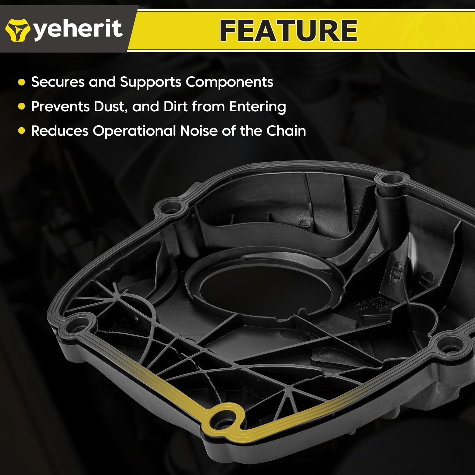 YEHERIT engine upper timing cover gasket OEM-fit-number demonstrates compatibility with multiple OEM codes.