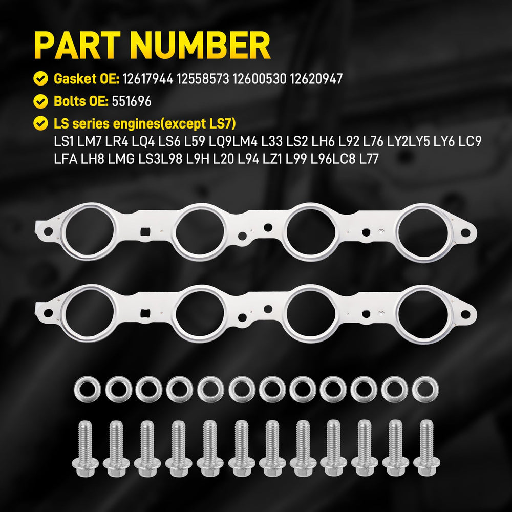 YEHERIT exhaust bolts pack image highlighting OEM-inspired fasteners for a secure install.