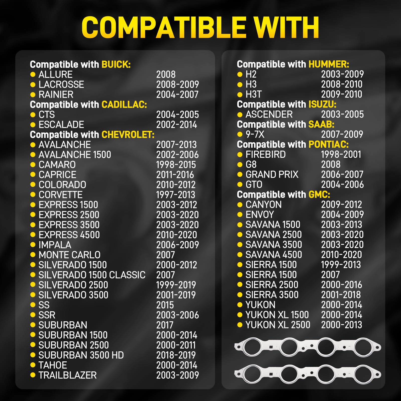 YEHERIT gasket kit close-up showing multi-layer steel construction for lasting performance.