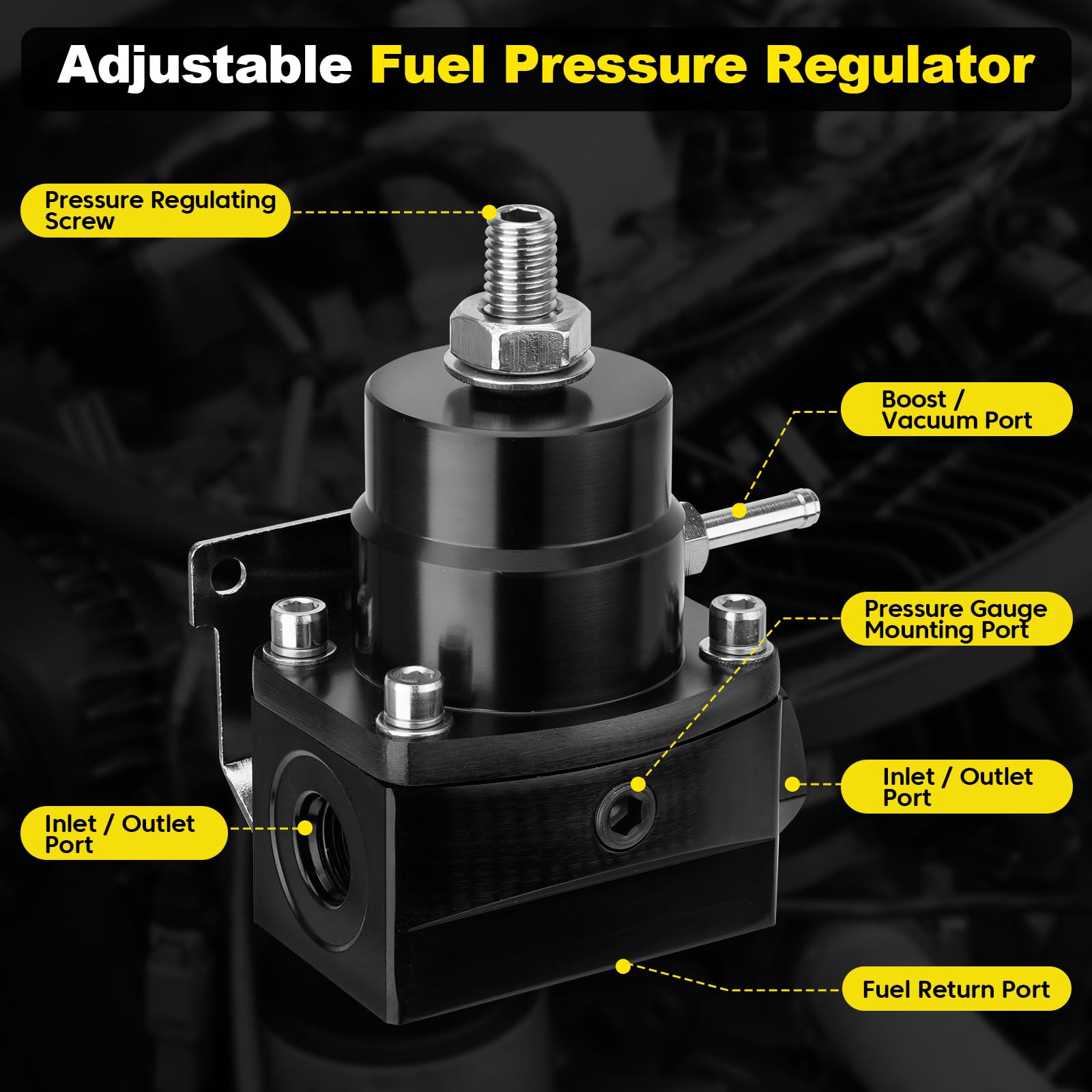 YEHERIT 0-100 PSI gauge display for monitoring fuel pressure
