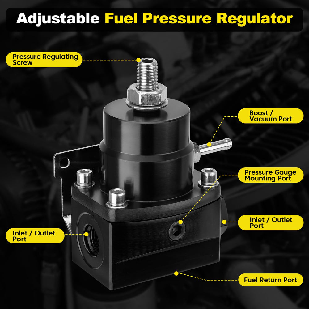 YEHERIT 0-100 PSI gauge display for monitoring fuel pressure