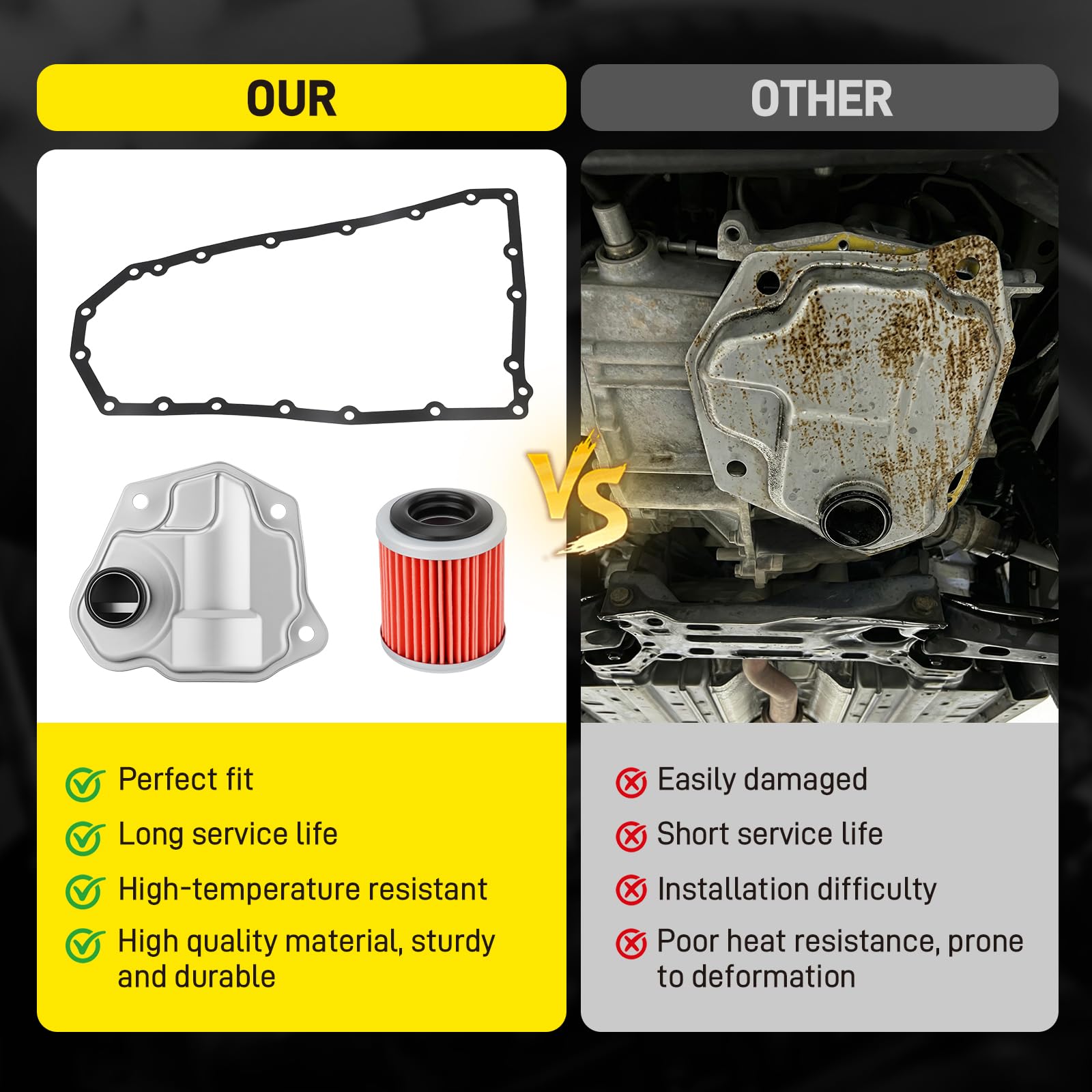 YEHERIT oil cooler filter close-up highlights durable media