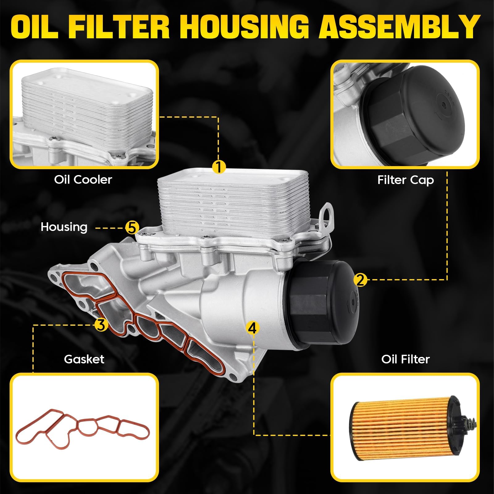 YEHERIT oil filter cap ensures secure seal and leak prevention