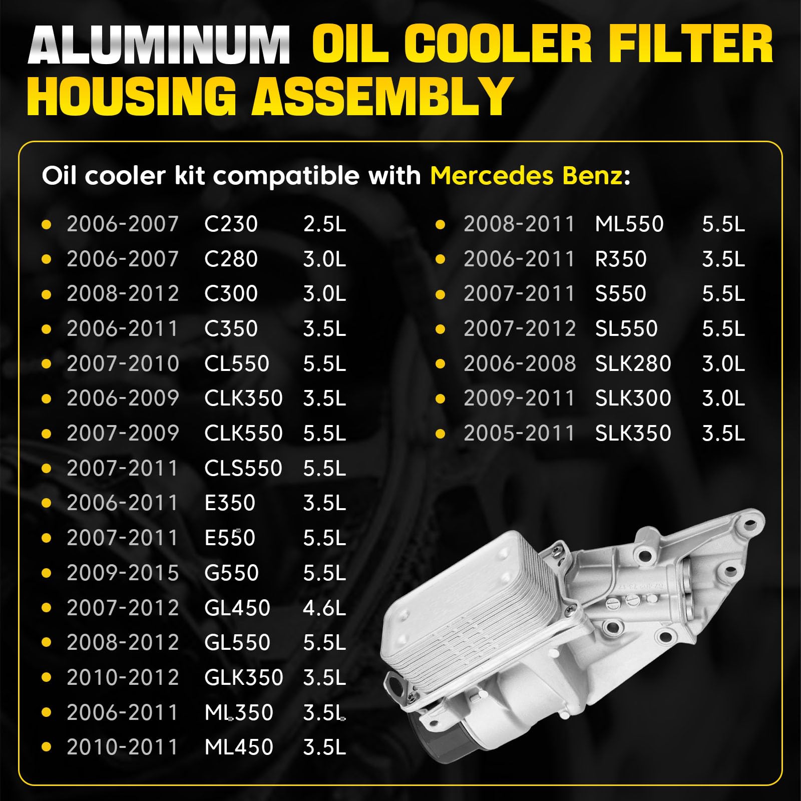 YEHERIT oil filter housing ready for Mercedes-Benz replacement
