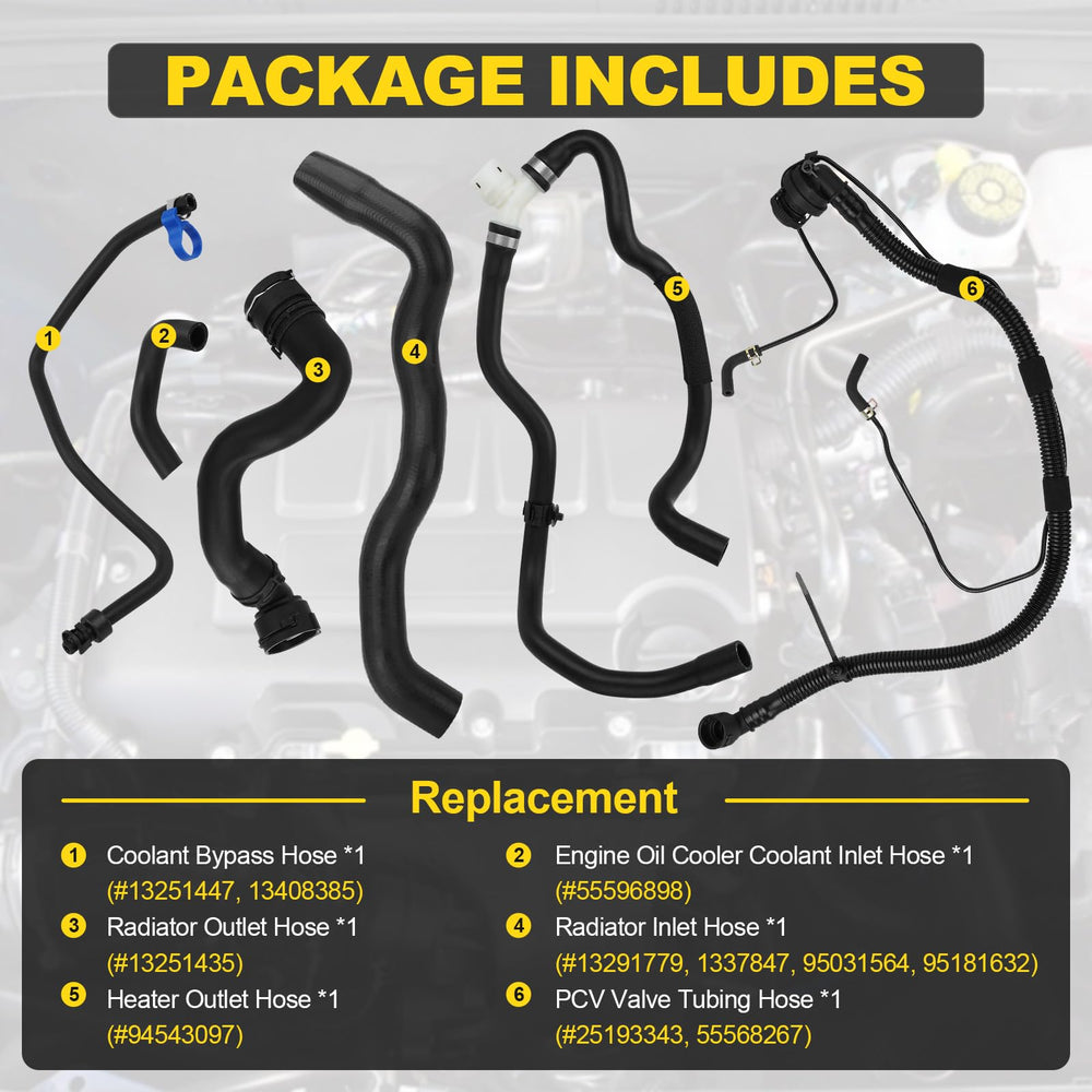 YEHERIT radiator outlet hose ready for Cruze engine bay cooling