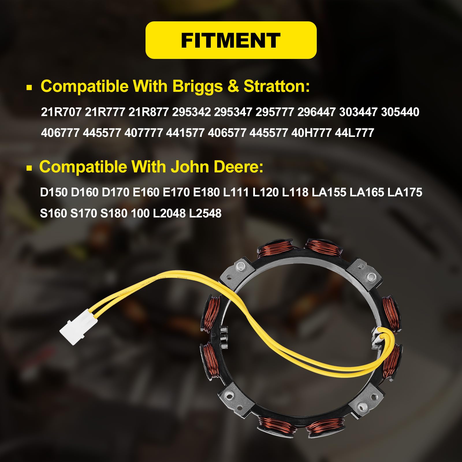 YEHERIT voltage regulator with stator for smooth alternator performance and easy installation.