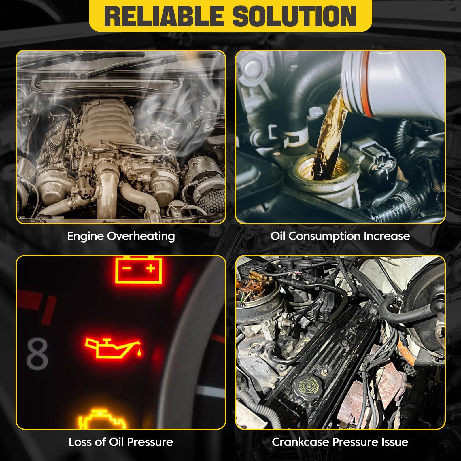 YEHERIT valley cover seal design improves oil pressure stability.