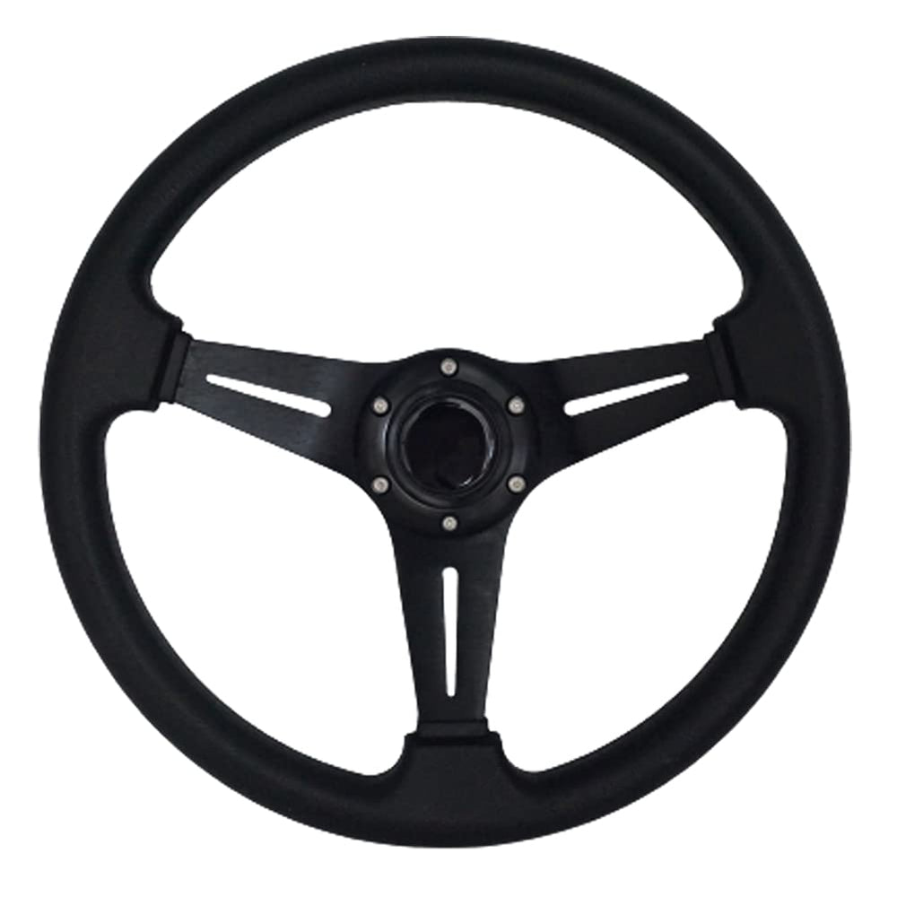 YEHICY 13.8-inch flat drifting steering wheel with PU leather grip