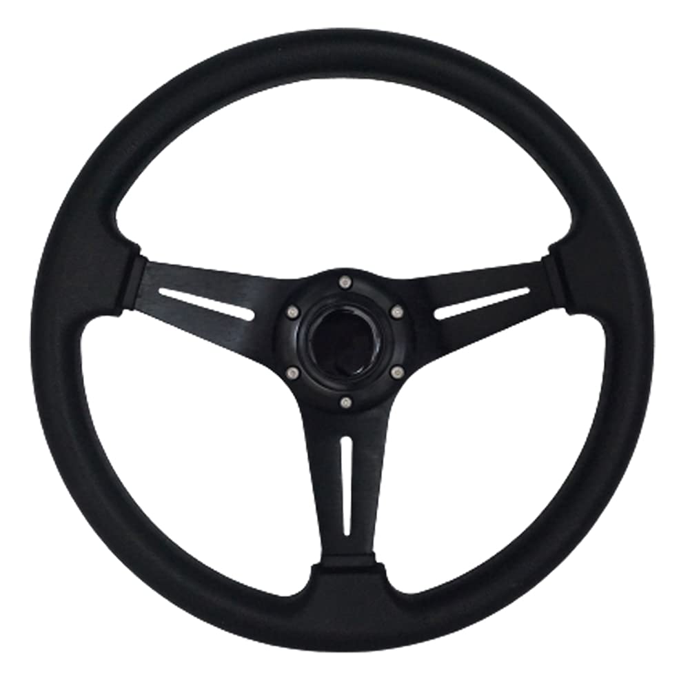 YEHICY 13.8-inch flat drifting steering wheel with PU leather grip