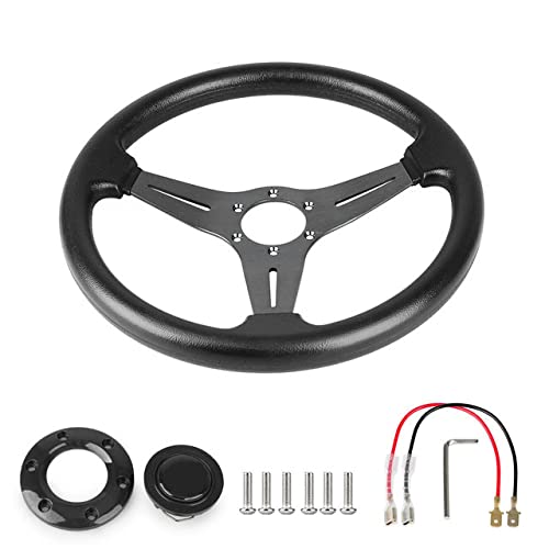 YEHICY aluminum spokes steering wheel with rust-resistant finish