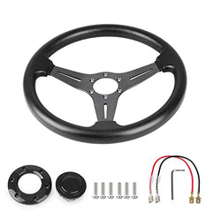 YEHICY aluminum spokes steering wheel with rust-resistant finish
