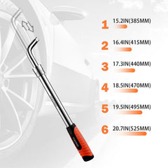 YEKEPRO extendable lug wrench in 6-position length for added leverage on stubborn lug nuts.