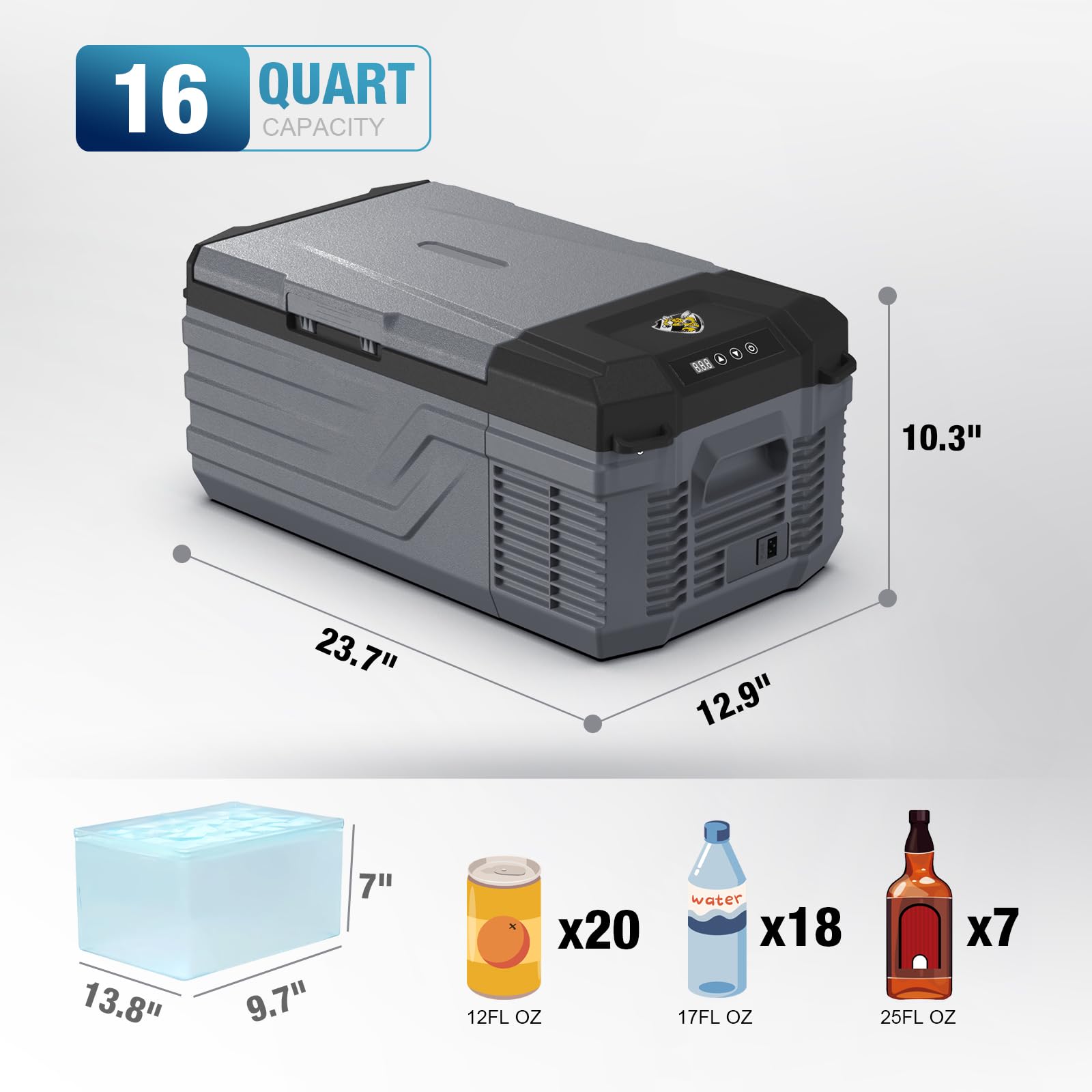 Yellow Jacket 12V car fridge quiet operation ensures peaceful rest during trips.