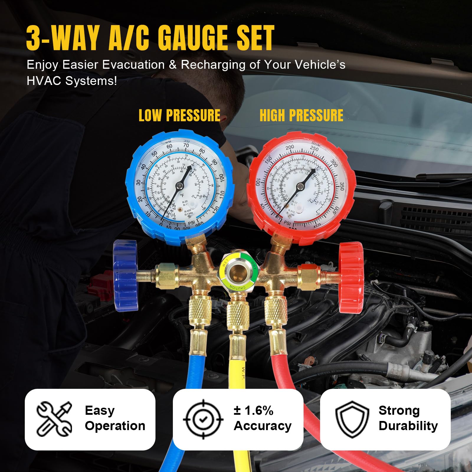 Yellow Jacket SAE adapter confirms compatibility with common fittings on many systems.