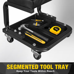 Yellow Jacket Creeper Seat tool tray keeps small parts organized