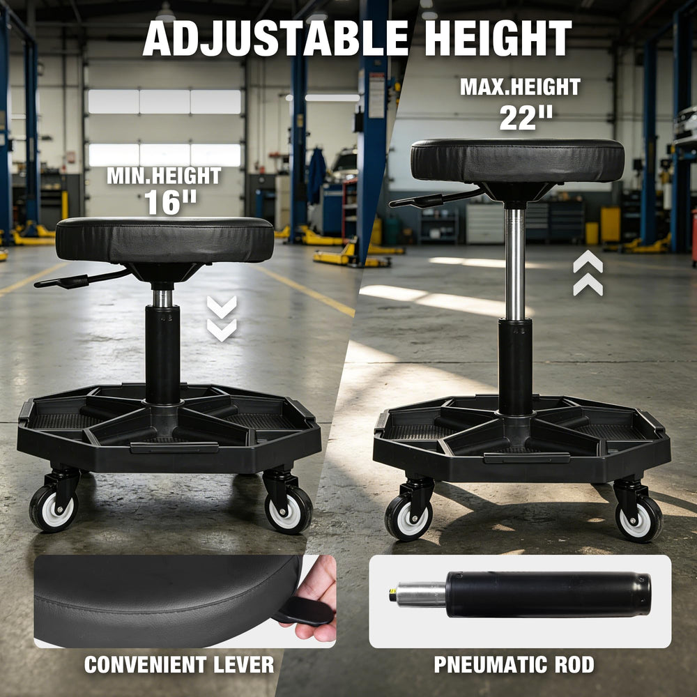 Yellow Jacket adjustable-height pneumatic mechanism for comfortable maintenance
