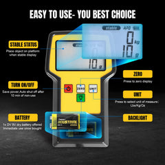 Yellow Jacket aluminum frame ensures durable, stable weighing.