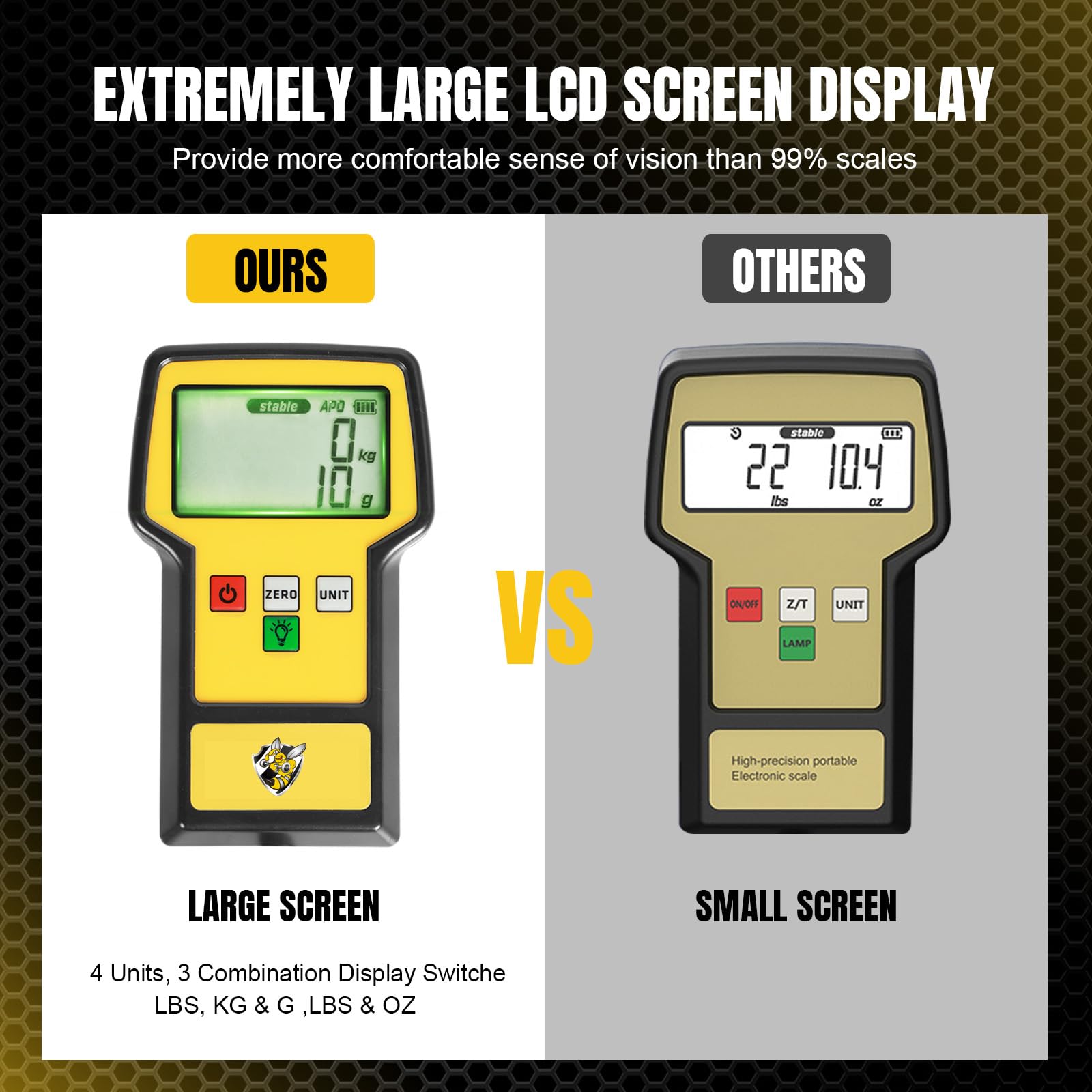 Yellow Jacket refrigerant scale with precision readout for accurate charges.