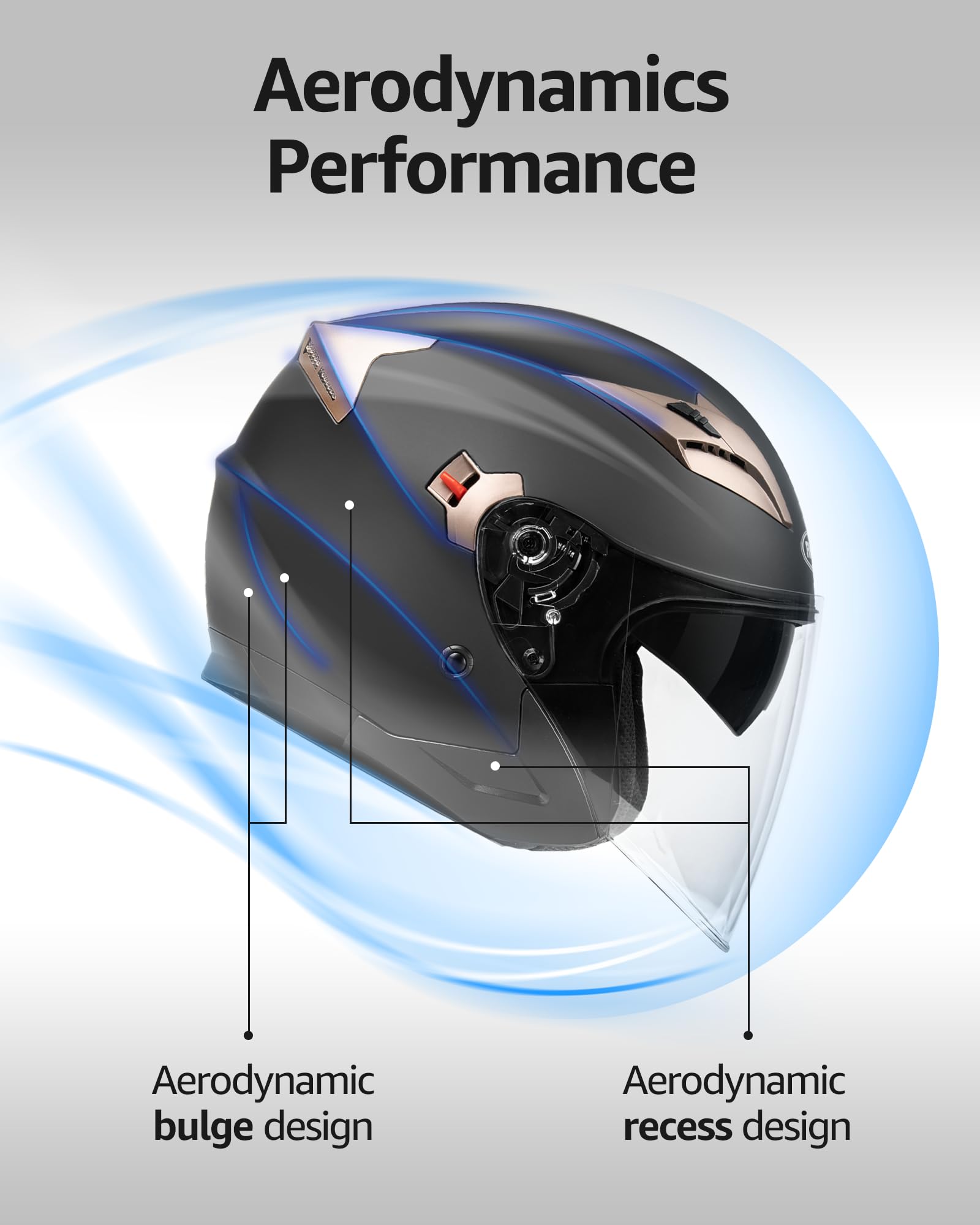 YEMA YM-627 matte black finish suits diverse riding styles.