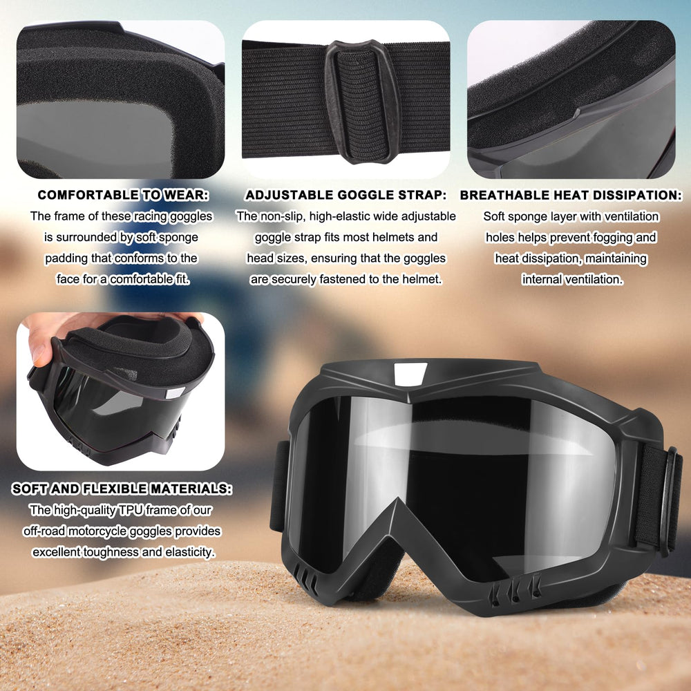 YENPK goggle strap is adjustable to fit most helmets securely.