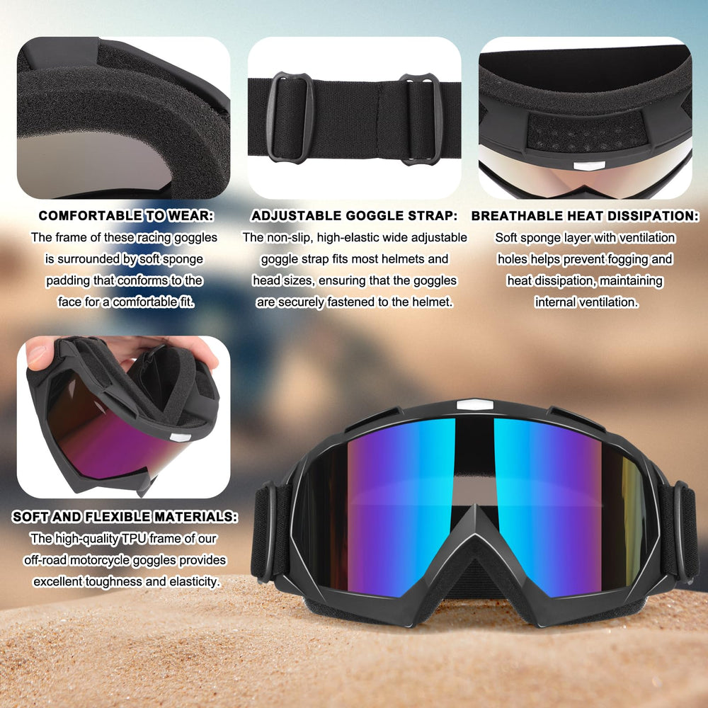 YENPK goggles worn on helmet during ride demonstrating secure fit