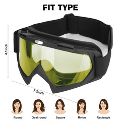 YENPK goggles side view with adjustable strap for helmet compatibility