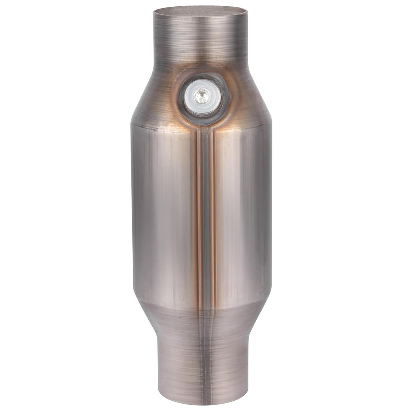 Yeoflagtrade 2.5-inch catalytic converter exterior showcases durable stainless steel for longevity.