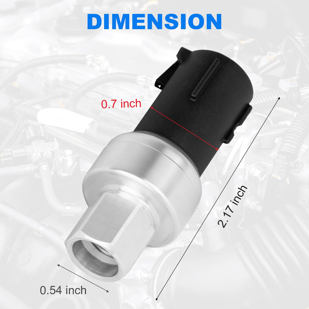 Yeoflagtrade AC pressure switch front view shows compact sensor for easy replacement.