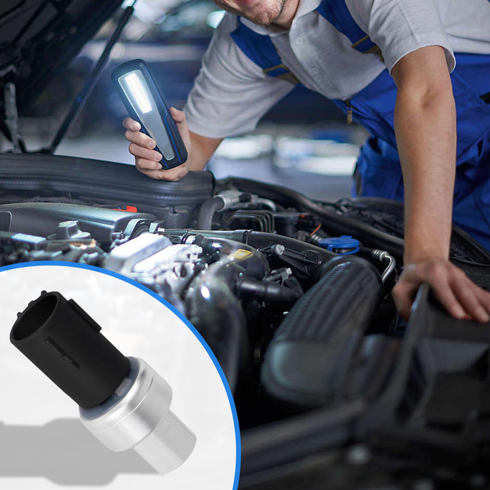 Yeoflagtrade AC pressure switch packaging indicates ready-to-install parts for quick replacement.